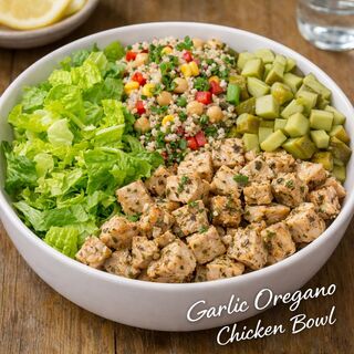 Garlic Oregano Chicken Bowl (Gf)