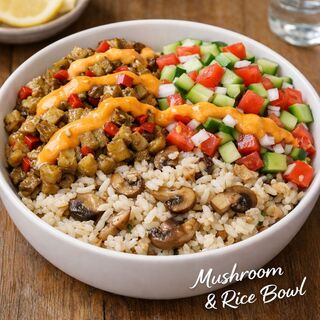 Mushroom & Rice Bowl (Gf-Vg)