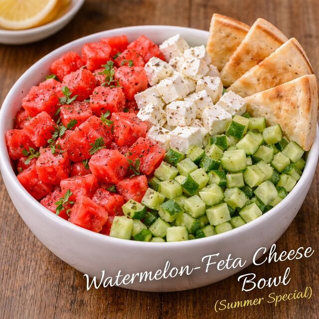 Watermelon-feta cheese Bowl (Vg-Gf) (Summer)-631